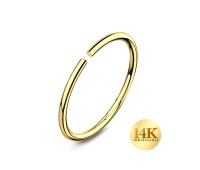 14K Gold Circular Nose Ring 14KY-NSKR-0